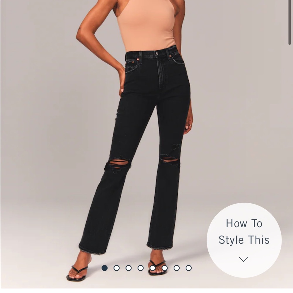 Abercrombie ankle straight ultra high rise jeans